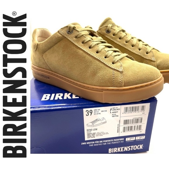 NWT Authentic Birkenstock Bend Low Suede Leather Khaki 39 New